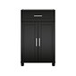 Ameriwood Callahan 39.25" Storage Cabinet with 2 Shelves, Black (6421414COM)