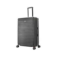InUSA Deep Plastic 4-Wheel Spinner Luggage, Black (IUDEE00L-BLK)