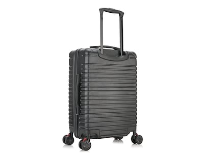 InUSA Deep 21.65" Hardside Carry-On Suitcase, 4-Wheeled Spinner, Black (IUDEE00S-BLK)