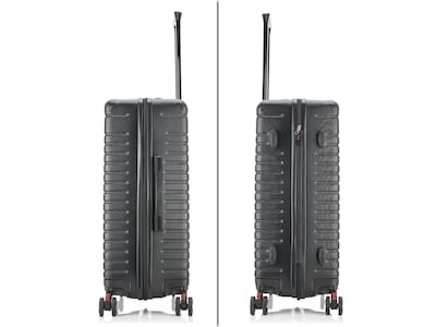 InUSA Deep 25.59" Hardside Suitcase, 4-Wheeled Spinner, Black (IUDEE00M-BLK)