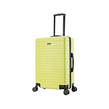 InUSA Deep Plastic 4-Wheel Spinner Luggage, Green (IUDEE00M-GRN)