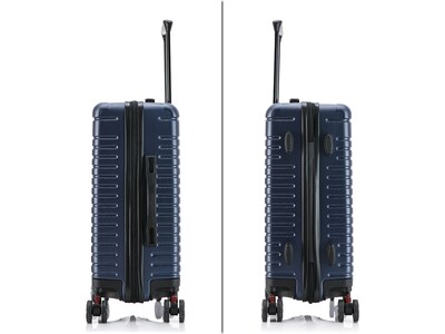 InUSA Deep 21.65" Hardside Carry-On Suitcase, 4-Wheeled Spinner, Blue (IUDEE00S-BLU)