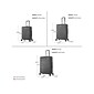 InUSA Deep Plastic 3-Piece Luggage Set, Black (IUDEESML-BLK)