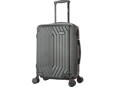 DUKAP Stratos 21.65 Hardside Carry-On Suitcase, 4-Wheeled Spinner, TSA Checkpoint Friendly, Black (