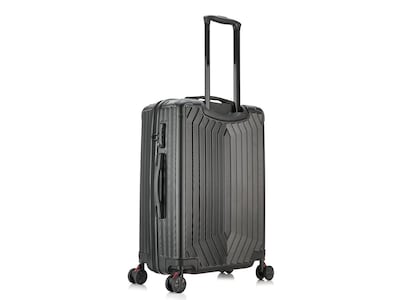 DUKAP Stratos 25.59 Hardside Suitcase, 4-Wheeled Spinner, TSA Checkpoint Friendly, Black (DKSTR00M-