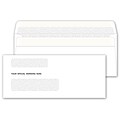 Custom Double Window Security Envelope Self-Seal, 1 Color Printing, 8-5/8 x 3-5/8, 500/Pack