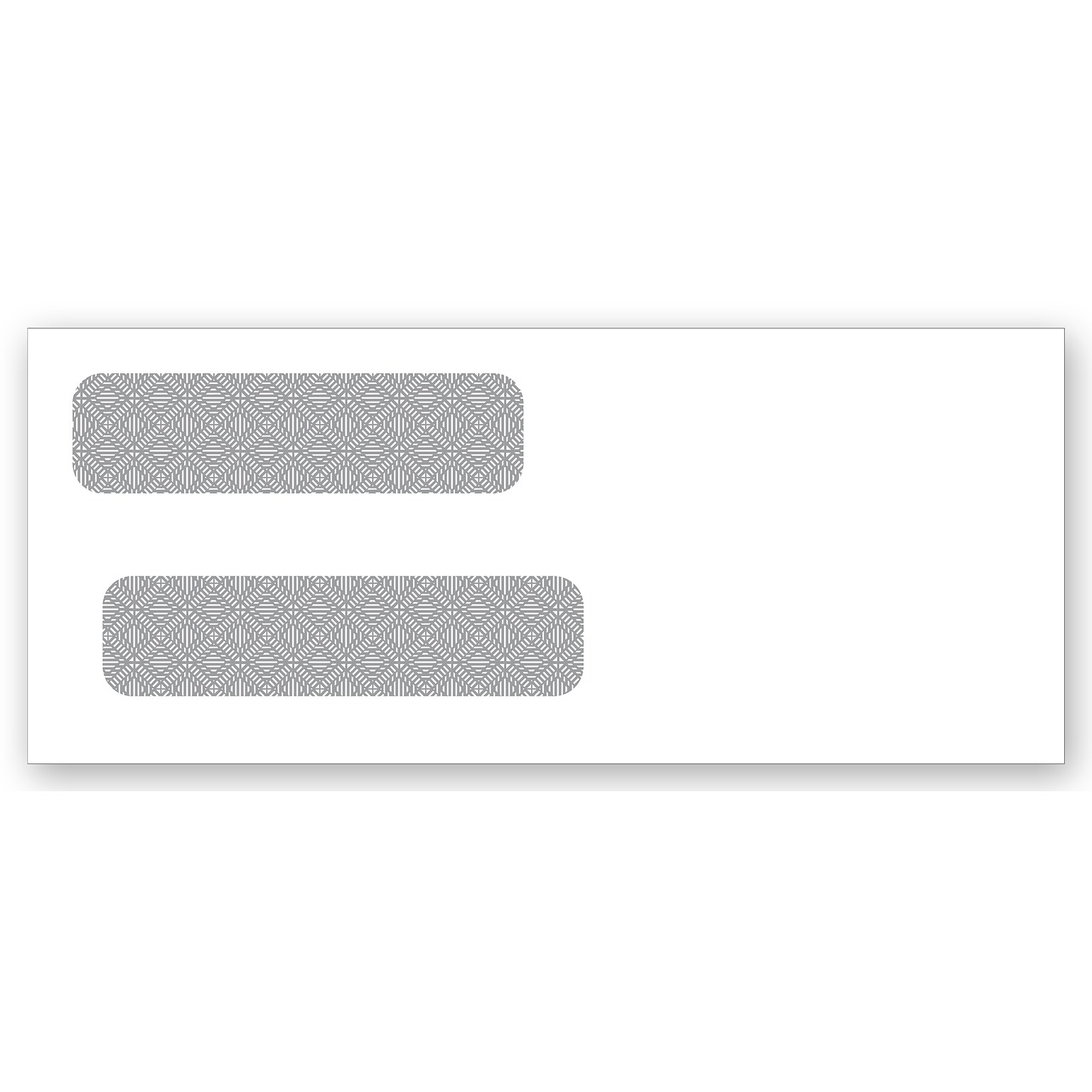 Custom #8 Double Window Security Check Envelope, Gummed, 1 Color Printing, 8-5/8 x 3-5/8, 500/Pack