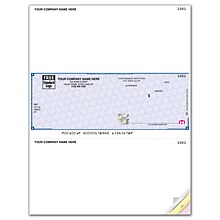 Custom High Security Laser Middle Check, 3 Ply/Triplicate, 1 Color Printing, 8-1/2 x 11, 500/Pk