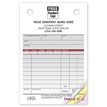 Custom Multi-Purpose Register Form, Spectra Design, Small Format, 2 Parts, 1 Color Printing, 4 x 6