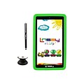 Linsay 7 Tablet with Holder, Pen, and Case, WiFi, 2GB RAM, 64GB Storage, Android 13, Green/Black (F