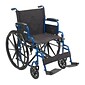 Drive Medical Blue Streak Wheelchair with Flip Back Desk Arms Swing Away Footrests 20" Seat (BLS20FBD-SF)