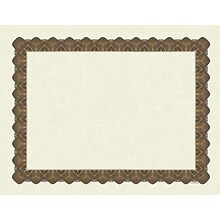 Great Papers Matte Certificates, 8.5 x 11, Beige/Gold, 100/Pack (934000)