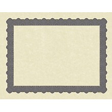 Masterpiece Studios Certificates, 8.5 x 11, Beige and Metallic Silver, 25/Pack (934325)