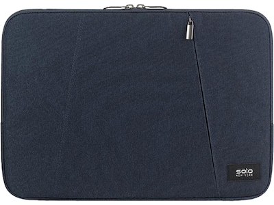 Solo New York Oswald Polyester Laptop Sleeve for 15.6 Laptops, Navy (SLV1615-5)