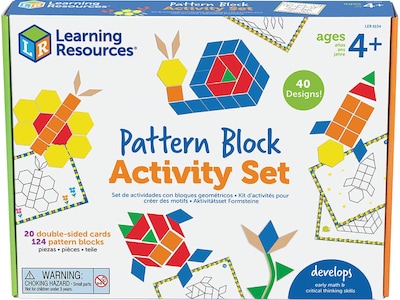 Learning Resources Pattern Block Activity Set, Assorted Colors (LER 6134)