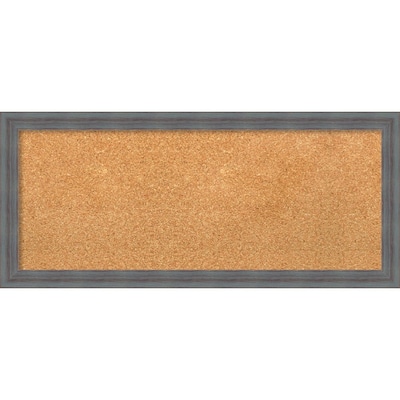 Amanti Art Panel Dixie Grey Rustic 32"W x 14"H Framed Cork Board (DSW3907412)