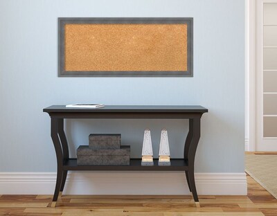 Amanti Art Panel Dixie Grey Rustic 32"W x 14"H Framed Cork Board (DSW3907412)