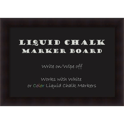Amanti Art Framed Liquid Chalk Marker Board Extra Large Portico Espresso 42W x 30H Frame Espresso