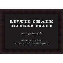 Amanti Art Framed Liquid Chalk Marker Board Extra Large Portico Espresso 42W x 30H Frame Espresso