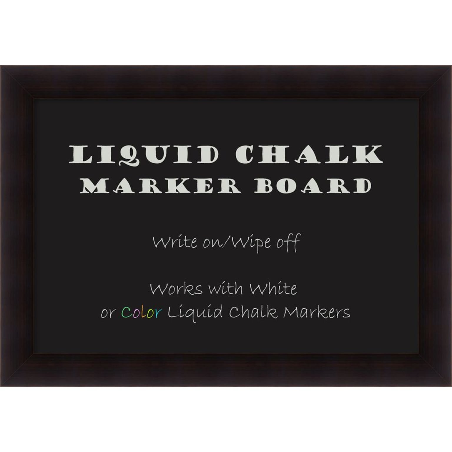Amanti Art Framed Liquid Chalk Marker Board Extra Large Portico Espresso 42W x 30H Frame Espresso (DSW3908304)