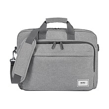 Solo New York Laptop Briefcase, Heathered Gray Polyester (UBN127-10)