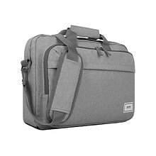 Solo New York Re:new Polyester Briefcase,  Laptop Compatible, Heathered Gray (UBN127-10)