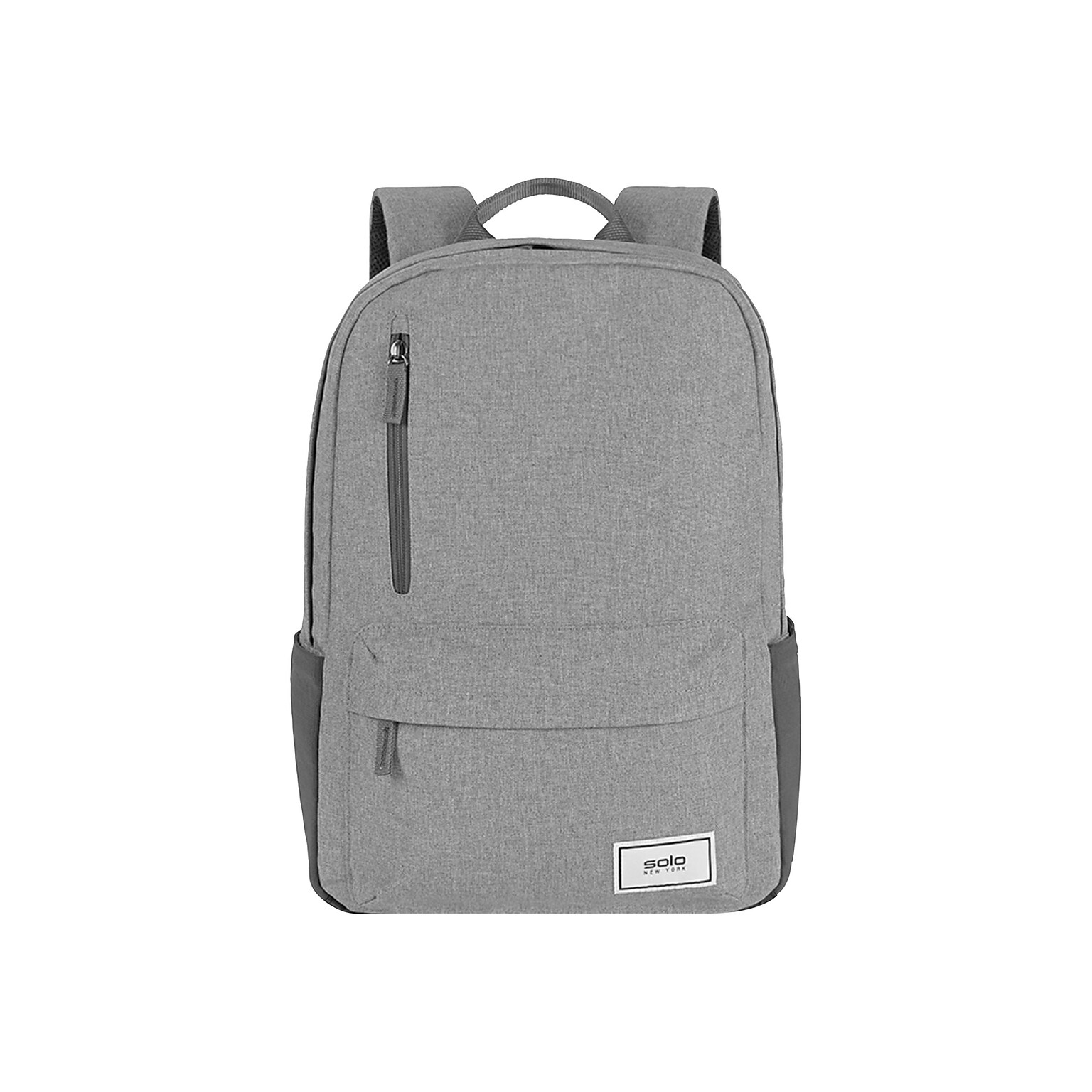 Solo New York Cover Laptop Backpack, Heathered Gray Polyester (UBN761-10)
