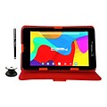 Linsay 7 Tablet, WiFi, 2GB RAM, 64GB Storage, Android 13, Black/Red (F7UHDCRP)
