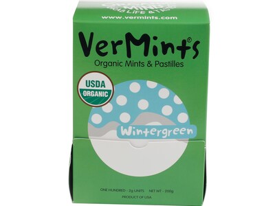 VerMints Wintergreen Mints, 100 Pieces/Pack, 100/Box (VNT00993)