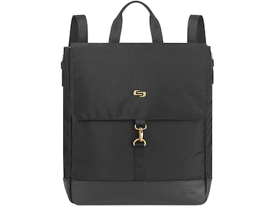 Solo New York Triumph Collection Austin Laptop Tote Backpack, Black Polyester (EXE803-4)