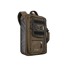 Solo New York Zone Laptop Briefcase/Backpack Hybrid, Khaki Nylon (UBN350-3)