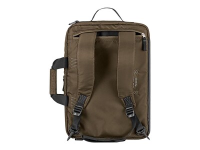 Solo New York Zone Laptop Briefcase/Backpack Hybrid, Khaki Nylon (UBN350-3)