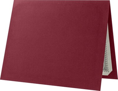 LUX Certificate Holders, 9 1/2 x 11, Burgundy Red Linen, 50/Pack (CHEL185DB10050)