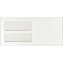 LUX 4 3/16 x 9 Double Window Envelopes 250/Pack, 24lb. White, Machine (49DW-24WMI-250)