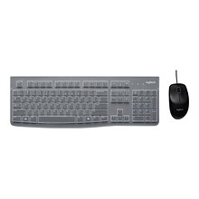 Logitech MK120 Desktop Combo with Protective Keyboard Cover and Mouse, Black (920-010020)