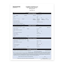 Custom Registration Forms, 8-1/2 x 11, 250 Sheets per Pack
