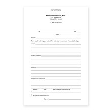 Custom Referral Report Form Slips, 5-1/2 x 8-1/2, 100 Sheets per Pad