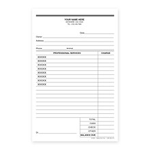 Custom Carbonless Veterinary Charge Slips, 5-1/2 x 8-1/2, 100 Sheets per Pad