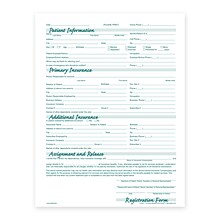 Custom 1-Sided Patient Registration FormFamily™ Sheets, 8-1/2 x 11, 2-Hole Top Punched, 250 Sheets