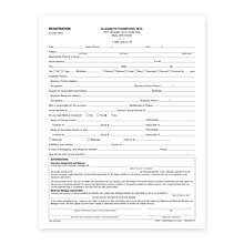 Custom 1-Sided Insurance Registration Forms, 8-1/2 x 11, 250 Sheets per Pack