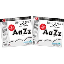 Barker Creek 2 Letter Pop-Out 2-Pack, Black Tie Affair, 1352 Characters/Set (BC3654)