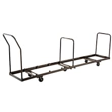 NPS Folding Chair Dolly, Vertical Storage, Brown (DY-50)