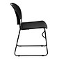 Flash Furniture HERCULES Series Plastic Ultra-Compact Stack Chair, Black (RUT188BK)
