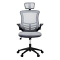 Techni Mobili Executive High Back Mesh Chair, Silver/Grey