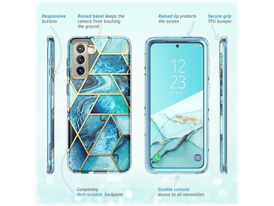 i-Blason Cosmo Ocean Blue Case for Samsung Galaxy S21 (Galaxy-S21-Cosmo-Ocean)