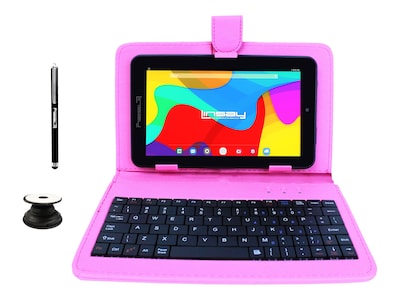 Linsay 7 Tablet, WiFi, 2GB RAM, 64GB Storage, Android 13, Black/Pink (F7UHDBKSPINKP)