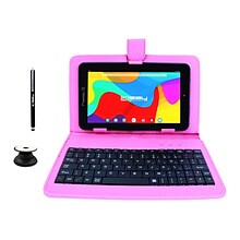 Linsay 7 Tablet, WiFi, 2GB RAM, 64GB Storage, Android 13, Black/Pink (F7UHDBKSPINKP)