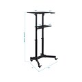 Mount-It! 24W Portable Lectern Adjustable Aluminum Standing Podium, Black (MI-7971)