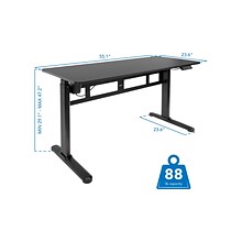 Mount-It! 55W Electric Adjustable Standing Desk, Black (MI-7999)