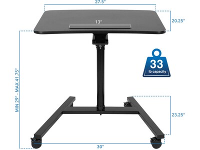 Mount-It! 28W Manual Adjustable Standing Desk, Black (MI-7969)